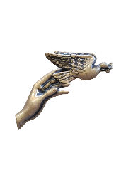 COLOMBE + MAIN  14 x 8 cm
