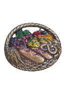 PANIER PAIN ET LEGUMES COULEUR  15 x 17.5 cm
