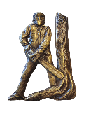 HOMME + TRONCONNEUSE  15 x 8 cm