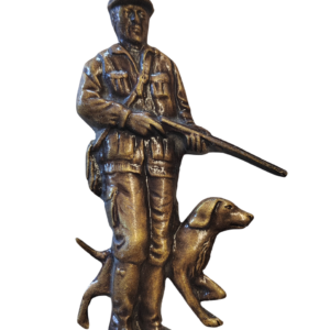 CHASSEUR + CHIEN FIXATION AU PIED  17 x 10 cm