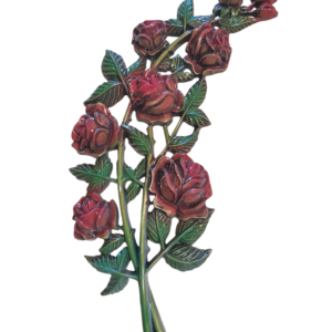 GRANDE GERBE DE ROSES COULEUR   31 x 14 cm