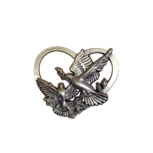 CŒUR + 2 OISEAUX  7 x 8 cm