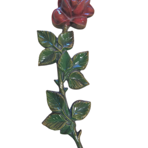 GRANDE ROSE ROUGE COULEUR   29 x 10 cm
