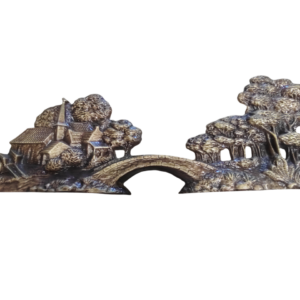 VILLAGE + PONT + PAYSAGE  44 x 16 cm