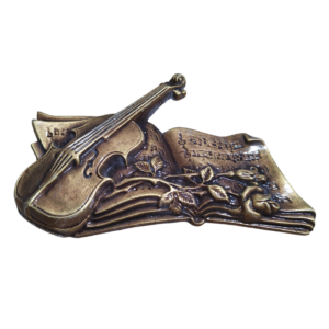 VIOLON ET PARTITION  10 x 17 cm