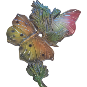 2 PAPILLONS COULEUR  12 x 12 cm