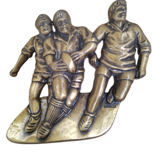 3 RUGBYMANS  11 x 11 cm