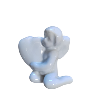 ANGE+ CŒUR PORCELAINE  5 x 6 cm