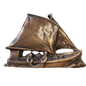 BATEAU DE PECHE A VOILE  14 x 12 cm
