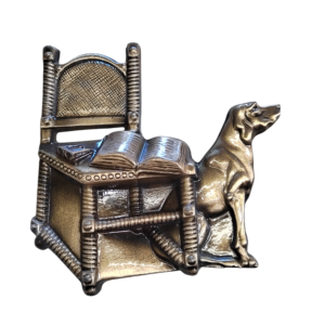 CHAISE VIDE + CHIEN  12 x 11.5 cm