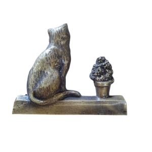 CHAT + POT  11 x 9 cm