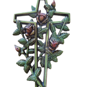 CROIX + ROSES COULEUR  12 x 7 cm