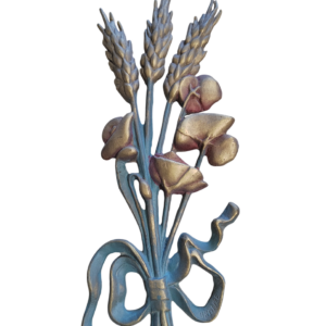 GERBE DE BLES + COQUELICOTS COULEUR  33 x 14 cm