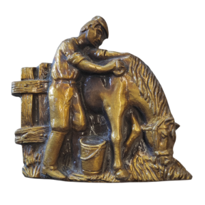 HOMME + CHEVAL  12 x 12 cm