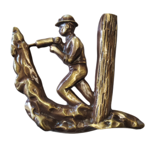 MINEUR TRAVAILLANT DANS LA MINE  13 x 16 cm