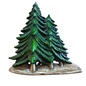 SAPIN COULEUR  13.5 x 12 cm