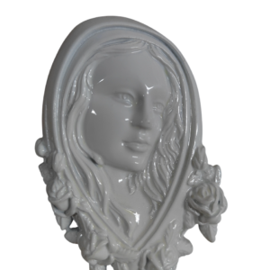 TETE DE VIERGE BLANCHE  8 x 5 cm