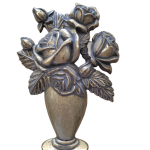 VASE + FLEURS  16 x 11 cm